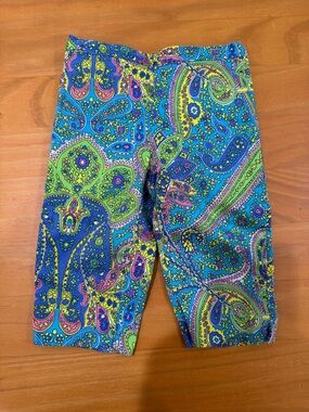 Ralph Lauren Vibrant Paisley Stretch Pants — Blue, Green & Pink
